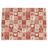 Hand Drawn Sweet Patchwork - Large Gift Bag ラージペーパーバッグ (正面)