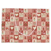 Hand Drawn Sweet Patchwork - Large Gift Bag ラージペーパーバッグ (裏面)