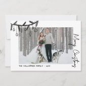 Hand Drawn Tartan Whimsical Christmas シーズンカード (正面)