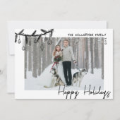 Hand Drawn Tartan Whimsical Happy シーズンカード (正面)