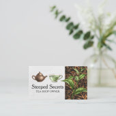 Hand Drawn Teapot and Cup | Tea Leaves 名刺 (スタンド正面)