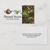 Hand Drawn Teapot and Cup | Tea Leaves 名刺 (正面/裏面)