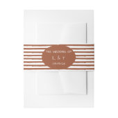 Hand Drawn Terracotta Stripe Wedding 招待状ベリーバンド (正面例)