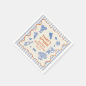 Hand Drawn That's Amore Italian Bridal Shower スタンダードカクテルナプキン (角)