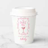 Hand Drawn Tiny Bit Older Cocktail Birthday Party 紙コップ (正面)