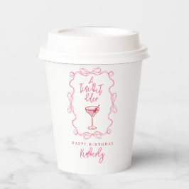 Hand Drawn Tiny Bit Older Cocktail Birthday Party 紙コップ