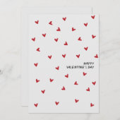 Hand Drawn Tiny Hearts Happy Valentine's Day  シーズンカード (正面/裏面)
