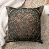 Hand-Drawn to 3D Digital: Intricate Bronze Mandala クッション (ブランケット)