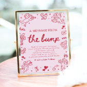 Hand Drawn Valentine A Message From The Bump Sign ポスター