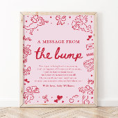 Hand Drawn Valentine A Message From The Bump Sign ポスター