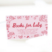 Hand Drawn Valentine Baby Shower Books For Baby エンクロージャーカード