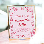 Hand Drawn Valentine How Big Is Mommy's Belly  ポスター