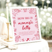 Hand Drawn Valentine How Big Is Mommy's Belly  ポスター