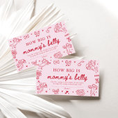 Hand Drawn Valentine How Big is Mommy's Belly Game エンクロージャーカード