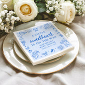 Hand Drawn Valentine Little Sweetheart Baby Shower スタンダードカクテルナプキン