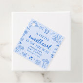 Hand Drawn Valentine Little Sweetheart Baby Shower フェイバータグ (インサイチュ)