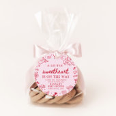 Hand Drawn Valentine Little Sweetheart Baby Shower フェイバータグ