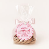 Hand Drawn Valentine Little Sweetheart Baby Shower フェイバータグ