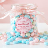 Hand Drawn Valentine Little Sweetheart Baby Shower ラウンドシール