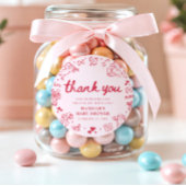 Hand Drawn Valentine Little Sweetheart Baby Shower ラウンドシール