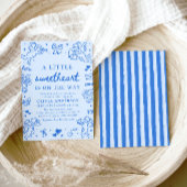 Hand Drawn Valentine Little Sweetheart Baby Shower 招待状