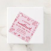 Hand Drawn Valentine Little Sweetheat Baby Shower フェイバータグ (インサイチュ)