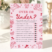 Hand Drawn Valentine Over Or Under Baby Shower 招待状