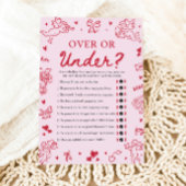 Hand Drawn Valentine Over Or Under Baby Shower 招待状