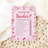 Hand Drawn Valentine Over Or Under Bridal Shower  招待状