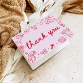 Hand Drawn Valentine Sweetheart Thank you card サンキューカード