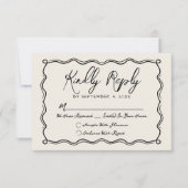 Hand Drawn Vintage Wedding 出欠カード (正面)