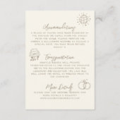 Hand Drawn Vintage Wedding Details エンクロージャーカード (裏面)