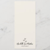 Hand Drawn Vintage Whimsical Wedding メニュー (裏面)