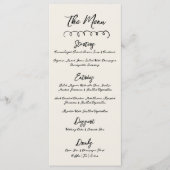 Hand Drawn Vintage Whimsical Wedding メニュー (正面)