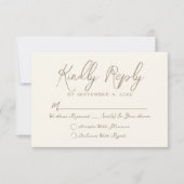  Hand Drawn Vintage Whimsical Wedding 出欠カード (正面)