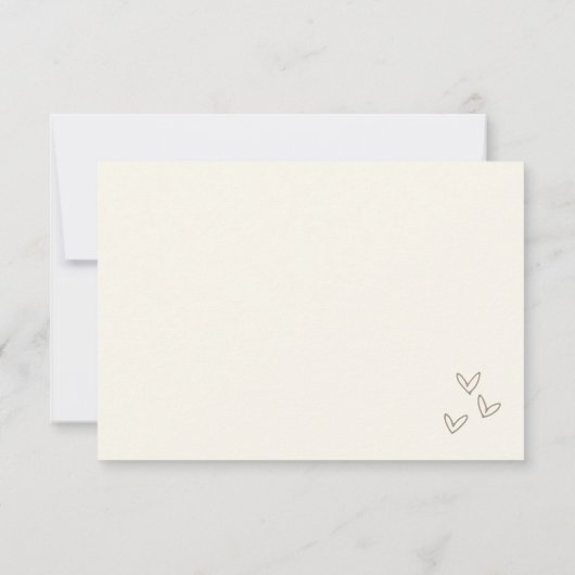  Hand Drawn Vintage Whimsical Wedding 出欠カード (裏面)