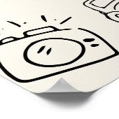 Hand Drawn Vintage Whimsical Wedding Seating Chart ポスター (角)