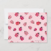 Hand-Drawn Watercolor Ladybug Whimsical Insect ノートカード (裏面)