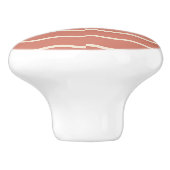 Hand-Drawn Wavy Ticking Stripe | Terracotta セラミックノブ (側面)