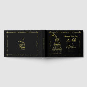 Hand Drawn Wedding Gold ゲストブック (全面)