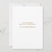 Hand drawn wedding invitation floral beach 招待状 (裏面)