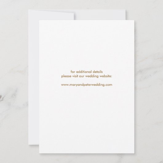 Hand drawn wedding invitation floral beach 招待状 (裏面)