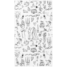 hand drawn wedding marriage bridal toile テーブルクロス