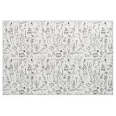 hand drawn wedding marriage bridal toile ファブリック (ファットクウォーター)