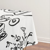 hand drawn wedding marriage champagne fountain テーブルクロス (インサイチュ)