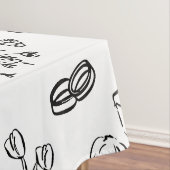 hand drawn wedding marriage engagement proposal テーブルクロス (インサイチュ)