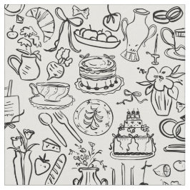 hand drawn wedding marriage vegan vegetarian ファブリック