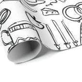 hand drawn wedding marriage vegan vegetarian ラッピングペーパー (ロールコーナー)