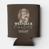 Hand Drawn Weenies and Martinis Dachshund 缶クーラー (裏面)