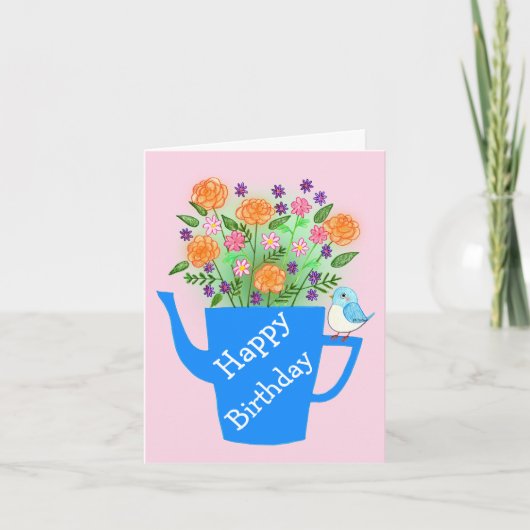 Hand-Drawn Whimsical Art Custom Birthday カード (正面)